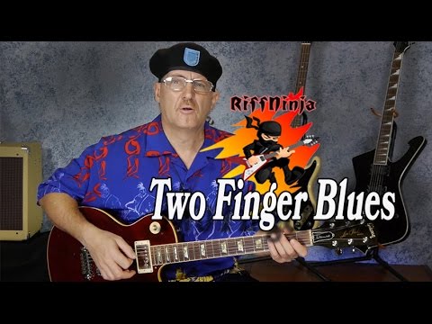 Two Finger Blues Guitar Lesson (12 Bar Blues)